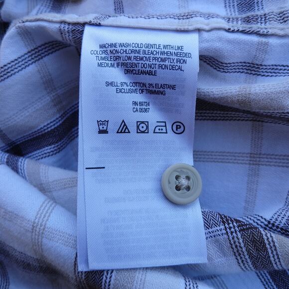 Columbia Men's Vapor Ridge™ III Long Sleeve Shirt Small cream plaid button down - Picture 4 of 10